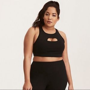 Torrid Active - Mesh Inset Cutout High Neck Bra